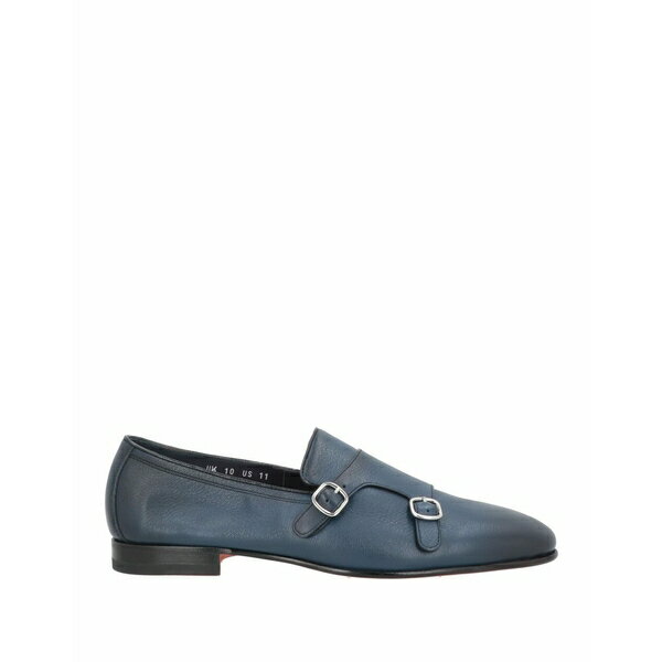 【送料無料】 サントーニ メンズ スリッポン・ローファー シューズ Loafers Navy blue