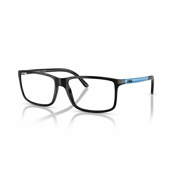ラルフローレン メンズ サングラス・アイウェア アクセサリー Men's Rectangle Eyeglasses, PH2126 Shiny Black