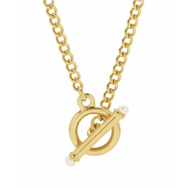 ブルック アンド ヨーク レディース ネックレス・チョーカー・ペンダントトップ アクセサリー Stella Imitation Pearl Toggle Chain Necklace Gold