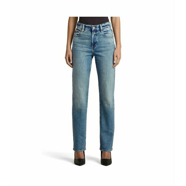 ジースター レディース デニムパンツ ボトムス Women's Viktoria High Straight Jeans Antique faded laguna