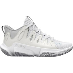 アンダーアーマー レディース バスケットボール スポーツ Under Armour Women's Flow Breakthru 4 Basketball Shoes White/Halo Gray/Met Silv