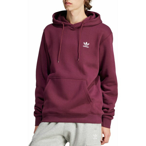 アディダス アディダス メンズ パーカー・スウェットシャツ アウター adidas Originals Men's Adicolor Essentials Trefoil Hoodie Maroon