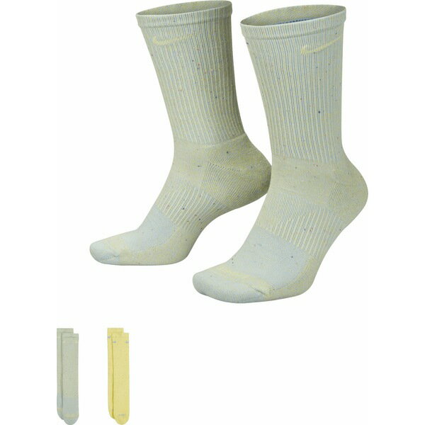 iCL fB[X C A_[EFA Nike Everyday Plus Cushioned Crew Socks - 2 Pack Cobalt Bliss/Light Zitron