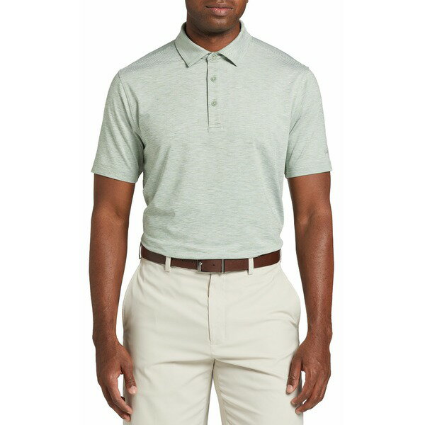 ウォルター ヘーゲン メンズ シャツ トップス Walter Hagen Men 039 s Performance 11 Majors Championship Stripe Golf Polo Forest Pine/White