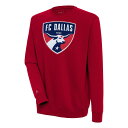 アンティグア メンズ パーカー・スウェットシャツ アウター FC Dallas Antigua Victory Pullover Sweatshirt Red