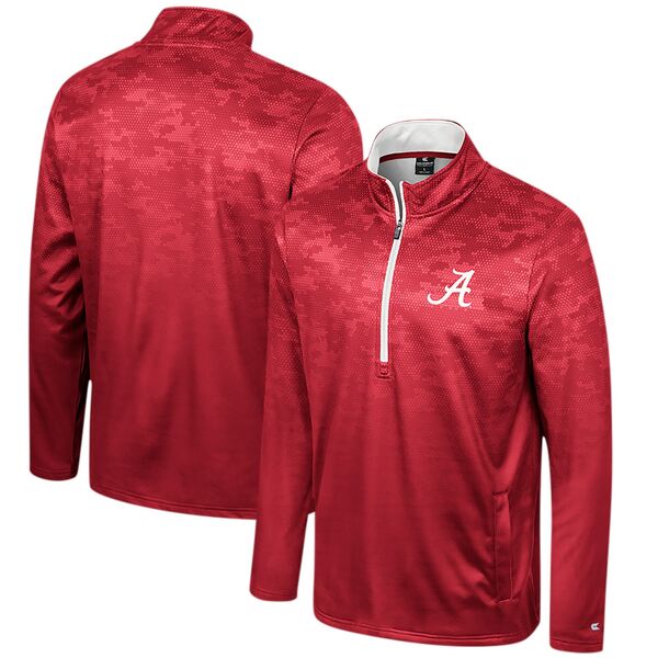 楽天astyコロシアム メンズ ジャケット＆ブルゾン アウター Alabama Crimson Tide Colosseum The Machine HalfZip Jacket Crimson