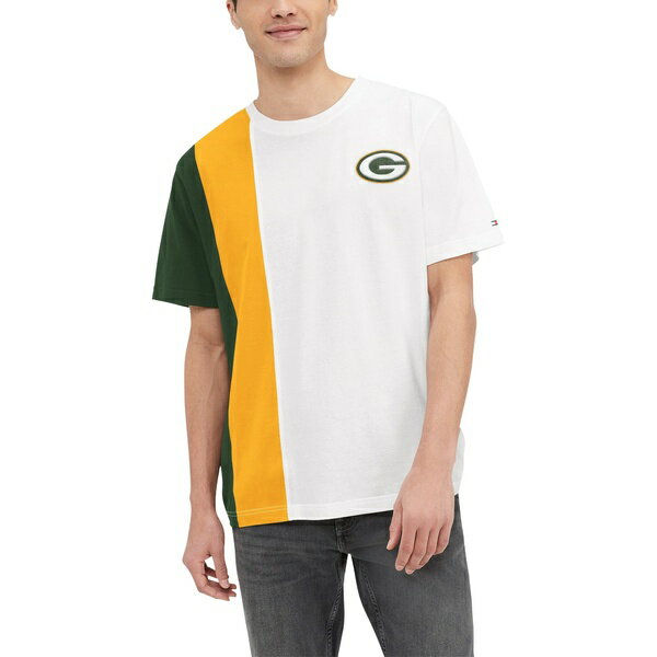 トミー ヒルフィガー メンズ Tシャツ トップス Green Bay Packers Tommy Hilfiger Zack TShirt White