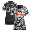 AfB_X fB[X jtH[ gbvX New York Red Bulls adidas Women's 2023 Freestyle Replica Custom Jersey Black