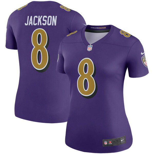 ナイキ レディース ユニフォーム トップス Lamar Jackson Baltimore Ravens Nike Women's Color Rush Legend Player Jersey Purple