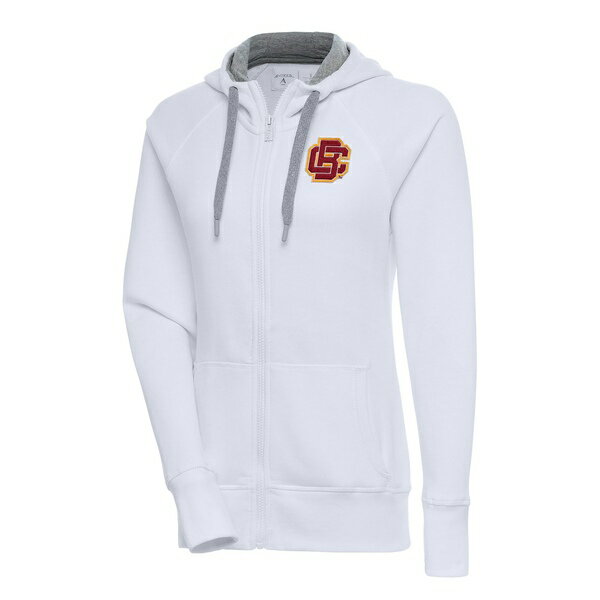 AeBOA fB[X p[J[EXEFbgVc AE^[ BethuneCookman Wildcats Antigua Women's Victory FullZip Hoodie White