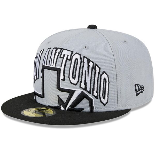 ニューエラ メンズ 帽子 アクセサリー San Antonio Spurs New Era TipOff TwoTone 59FIFTY Fitted Hat Gray/Black