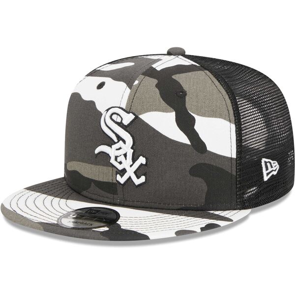 ニューエラ メンズ 帽子 アクセサリー Chicago White Sox New Era Urban Camo Trucker 9FIFTY Snapback Hat Camo