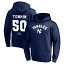 ファナティクス メンズ パーカー・スウェットシャツ アウター New York Yankees Fanatics Branded Cooperstown Winning Streak Personalized Name & Number Pullover Hoodie Navy