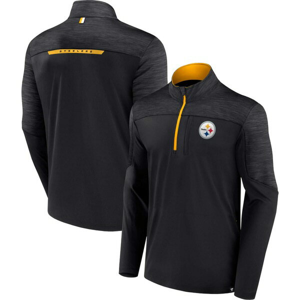 ファナティクス メンズ ジャケット＆ブルゾン アウター Pittsburgh Steelers Fanatics Branded Defender HalfZip Top Black