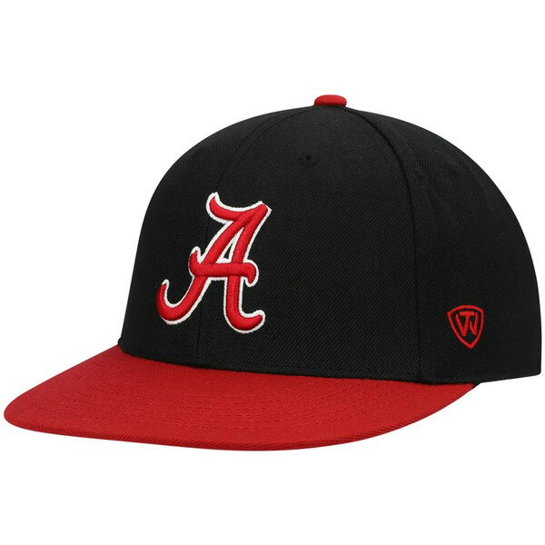 楽天astyトップ・オブ・ザ・ワールド メンズ 帽子 アクセサリー Alabama Crimson Tide Top of the World Team Color TwoTone Fitted Hat Black/Crimson