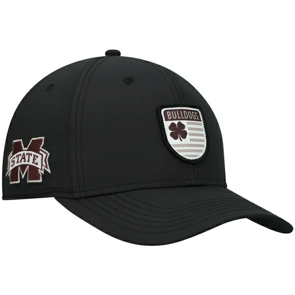 ブラッククローバー メンズ 帽子 アクセサリー Mississippi State Bulldogs Nation Shield Snapback Hat Black
