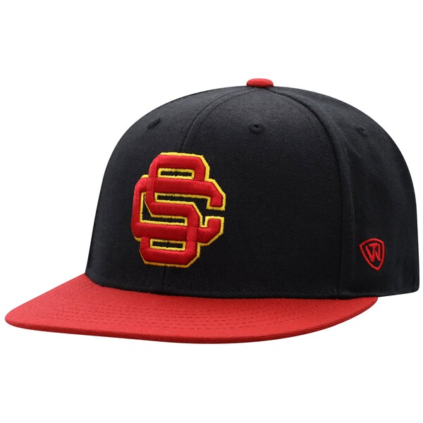 トップ・オブ・ザ・ワールド メンズ 帽子 アクセサリー USC Trojans Top of the World Team Color TwoTone Fitted Hat Black/Cardinal