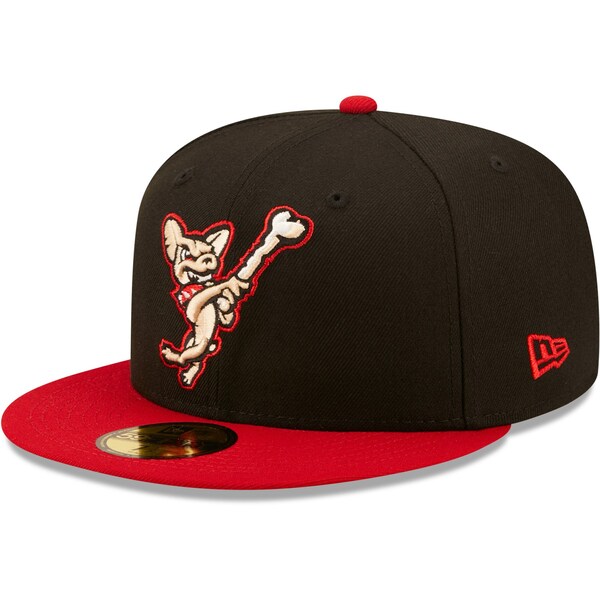 ニューエラ メンズ 帽子 アクセサリー El Paso Chihuahuas New Era Authentic Collection 59FIFTY Fitted Hat Black