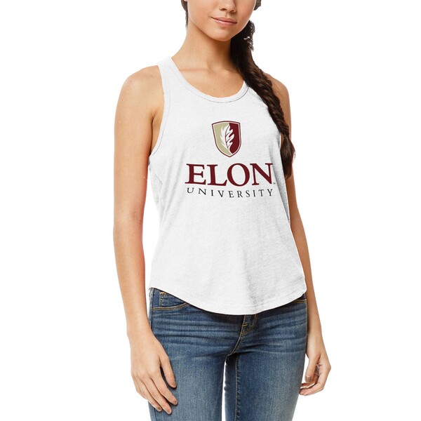 リーグカレッジエイトウェア レディース Tシャツ トップス Elon Phoenix League Collegiate Wear Women's Intramural Racerback Tank Top White