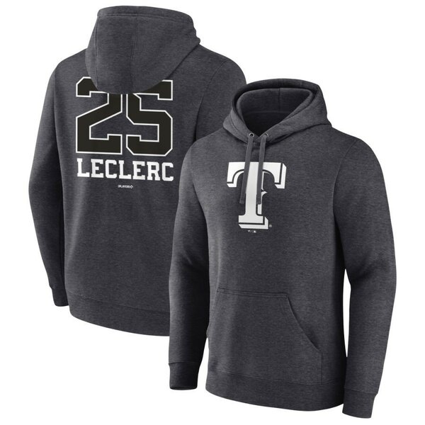 t@ieBNX Y p[J[EXEFbgVc AE^[ Texas Rangers Fanatics Branded Personalized Monochrome Name & Number Pullover Hoodie Charcoal