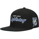 ミッチェル＆ネス ミッチェル&ネス メンズ 帽子 アクセサリー Tampa Bay Lightning Mitchell & Ness Core Team Script 2.0 Snapback Hat Black