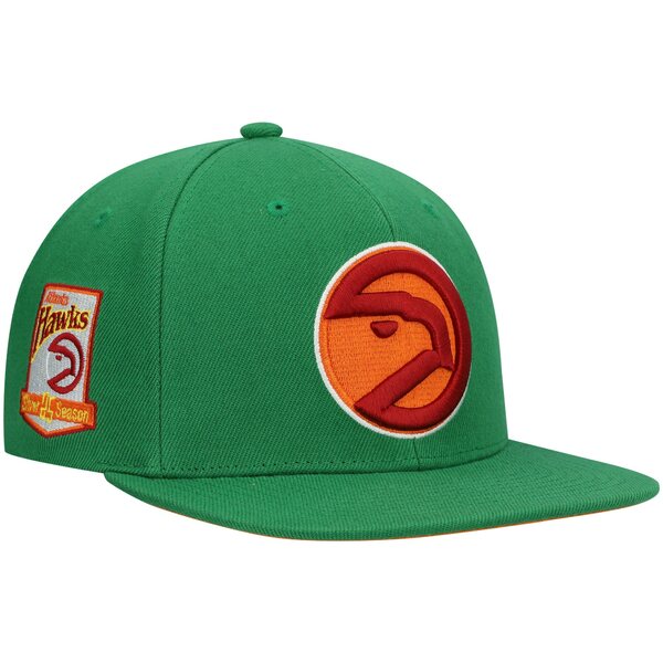 ミッチェル&ネス メンズ 帽子 アクセサリー Atlanta Hawks Mitchell & Ness 25th Anniversary Like Mike Snapback Hat Green