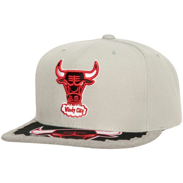 ミッチェル＆ネス ミッチェル&ネス メンズ 帽子 アクセサリー Chicago Bulls Mitchell & Ness Munch Time Snapback Hat Gray