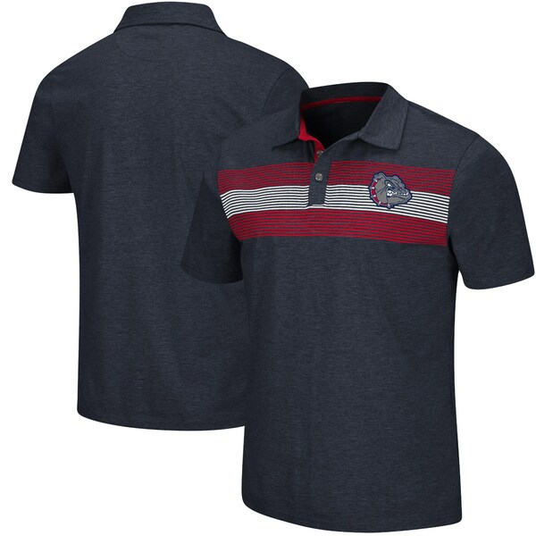 コロシアム メンズ ポロシャツ トップス Gonzaga Bulldogs Colosseum Logan Polo Navy