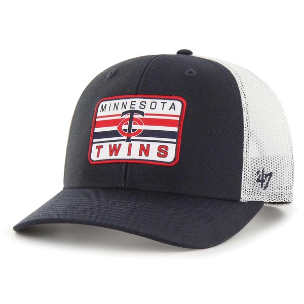 tH[eB[Zu Y Xq ANZT[ Minnesota Twins '47 Drifter Trucker Adjustable Hat Navy