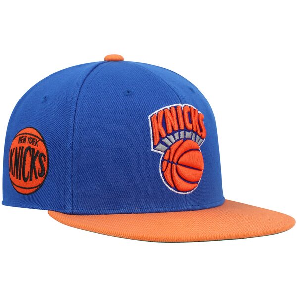 ߥå&ͥ  ˹ ꡼ New York Knicks Mitchell &Ness Hardwood Classics Snapback Hat Blue/Orange