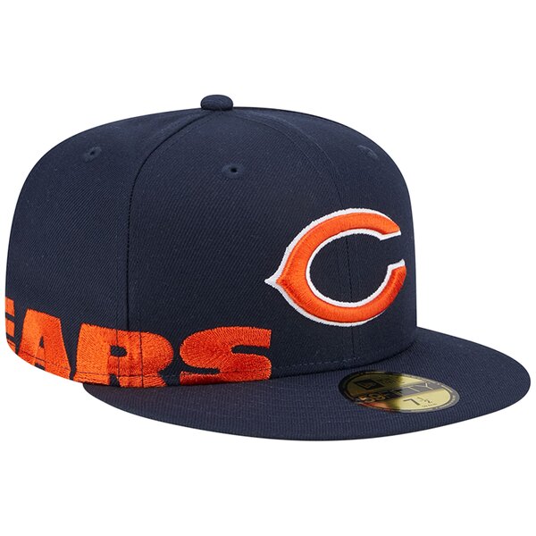 j[G Y Xq ANZT[ Chicago Bears New Era Arch 59FIFTY Fitted Hat Navy