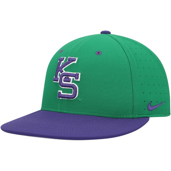 楽天astyナイキ メンズ 帽子 アクセサリー Kansas State Wildcats Nike Aero True Baseball Performance Fitted Hat Green