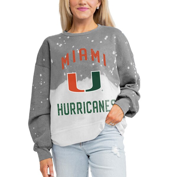 ǥ ǥ ѡåȥ  Miami Hurricanes Gameday Couture Women's Twice As Nice Pullover Sweatshirt Gray