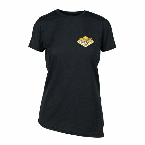 xEFA fB[X TVc gbvX Pittsburgh Penguins Levelwear Women's Birch Club Patch 2.0 TShirt Black