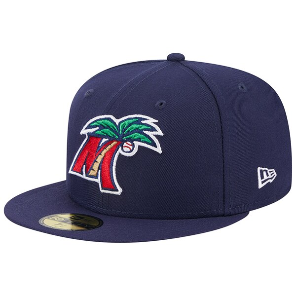 j[G Y Xq ANZT[ Fort Myers Mighty Mussels New Era Theme Nights Miracle 59FIFTY Fitted Hat Navy