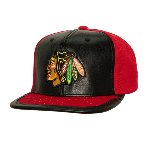 ミッチェル＆ネス ミッチェル&ネス メンズ 帽子 アクセサリー Chicago Blackhawks Mitchell & Ness Day One Snapback Hat Black/Red