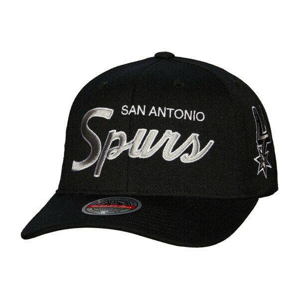 ミッチェル＆ネス ミッチェル&ネス メンズ 帽子 アクセサリー San Antonio Spurs Mitchell & Ness MVP Team Script 2.0 StretchSnapback Hat Black