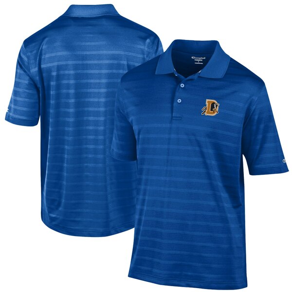 `sI Y |Vc gbvX Durham Bulls Champion Logo Textured Solid Polo Royal