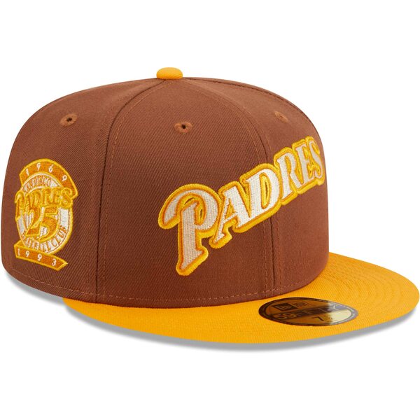 ニューエラ メンズ 帽子 アクセサリー San Diego Padres New Era Tiramisu 59FIFTY Fitted Hat Brown