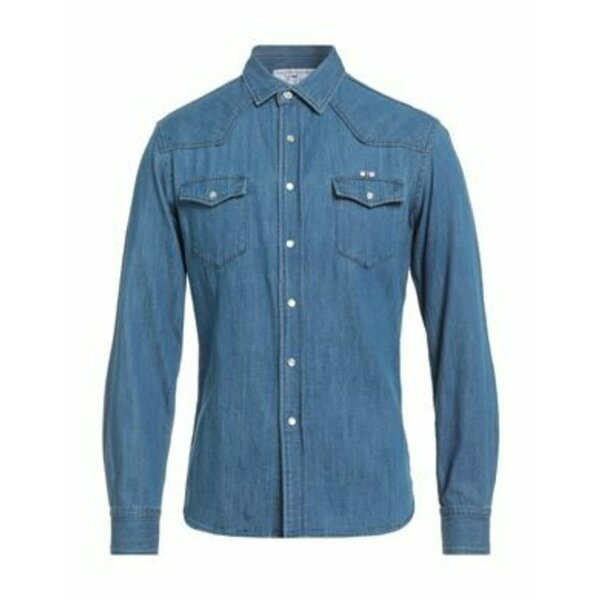 【送料無料】 メゾン キツネ メンズ シャツ トップス Denim shirts Blue