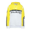 【送料無料】 バルマン メンズ パーカー・スウェットシャツ アウター Sweatshirts White