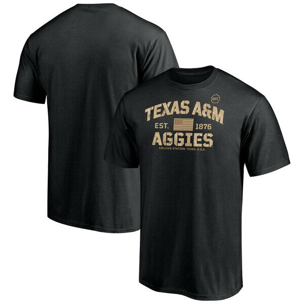 ファナティクス メンズ Tシャツ トップス Texas A&M Aggies Fanatics Branded OHT Military Appreciation Boot Camp TShirt Black