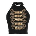 【送料無料】 バルマン レディース Tシャツ トップス Tops Black
