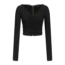 【送料無料】 ヴェルサーチ レディース Tシャツ トップス Tops Black