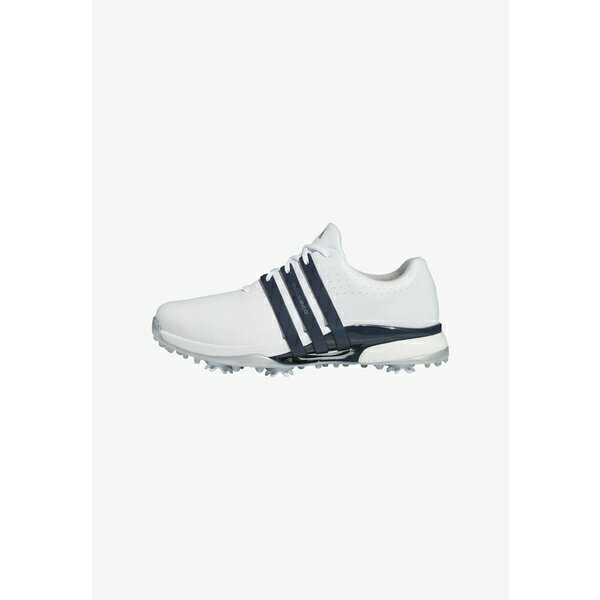 アディダス メンズ バスケットボール スポーツ TOUR360 WIDE - Golf shoes - cloud white collegiate navy silver metallic