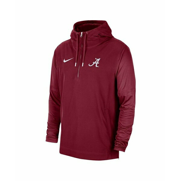 コーチ ナイキ レディース ジャケット＆ブルゾン アウター Men's Crimson Alabama Crimson Tide 2023 Coach Half-Zip Hooded Jacket Crimson