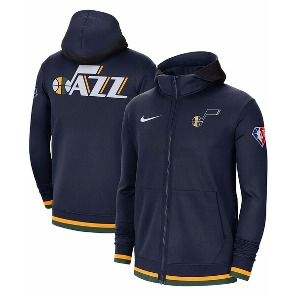 ナイキ ブルゾン レディース ナイキ レディース ジャケット＆ブルゾン アウター Men's Navy Utah Jazz 75th Anniversary Performance Showtime Hoodie Full-Zip Jacket Navy