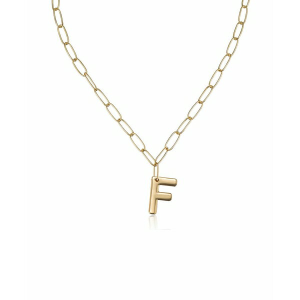 GeBJ fB[X lbNXE`[J[Ey_ggbv ANZT[ Paperclip Chain Initial Necklace Gold-F