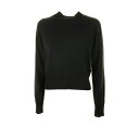 セブンティ レディース ニット&セーター アウター Black Sweater With Collar NERO