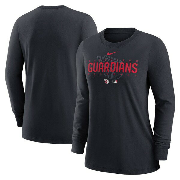 ナイキ レディース Tシャツ トップス Cleveland Guardians Nike Women's Authentic Collection Legend Performance Long Sleeve TShirt Navy